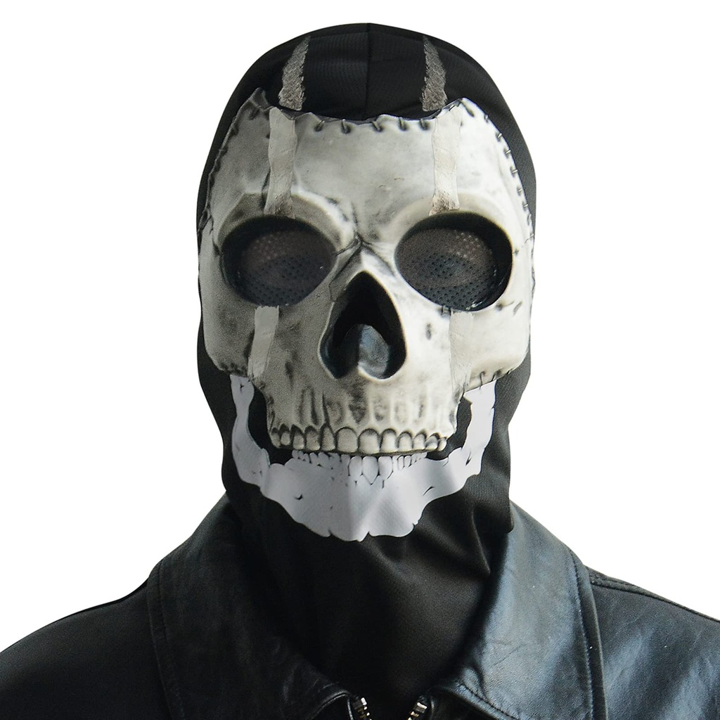 PARTYGEARS Ghost Mask Skull Full Face Mask MW2 Cosplay Costume Mask for Sport Halloween Cos