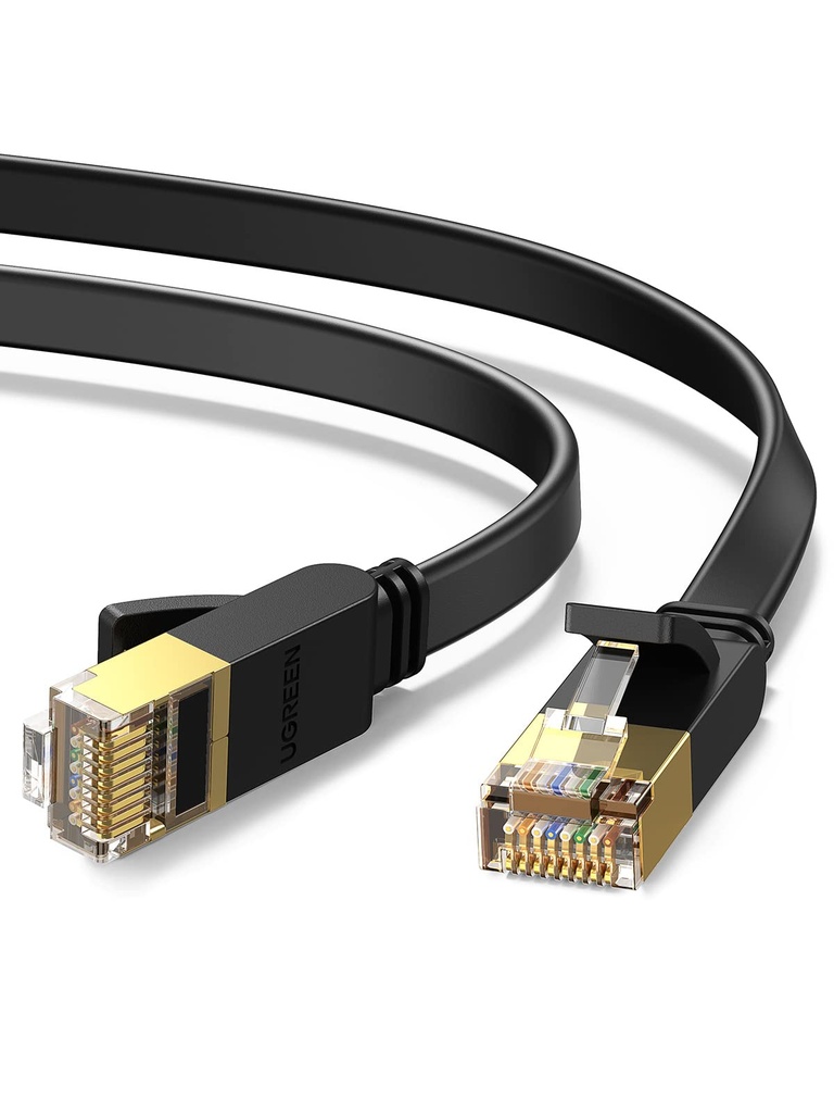 UGREEN Ethernet Cable 1M, Cat 7 Flat High-Speed Gigabit Network Cable, U/FTP 10Gbps 600Mhz/s