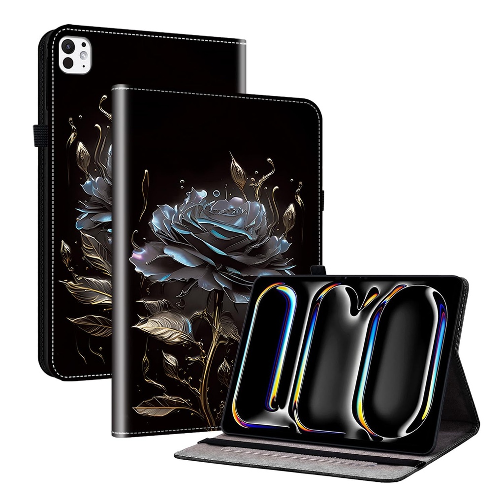 Unichthy Case for iPad Pro 13 inch (M4) 2024 Cover with Pencil Holder Shockproof Slim Trifo