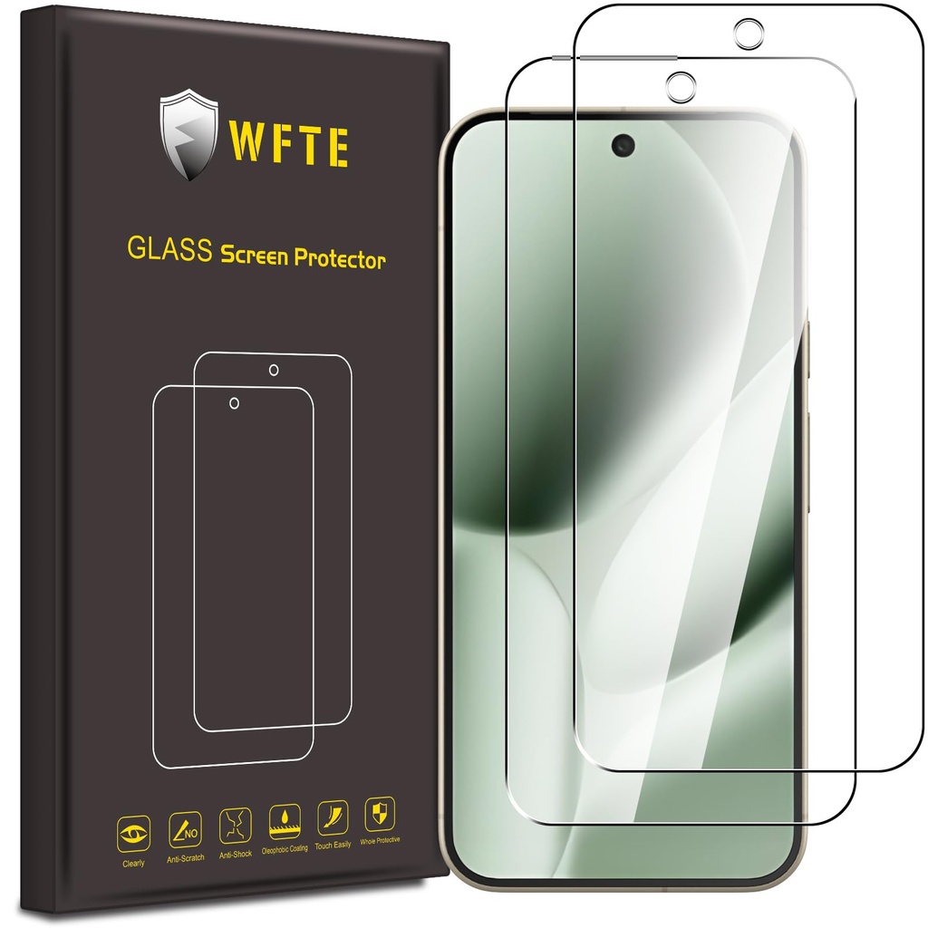 WFTE 2-Pack Screen Protector for Google Pixel 10 Pro XL/Pixel 9 Pro XL,9H Hardness,Anti-Scr