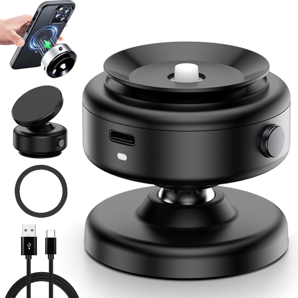 Jemey Magnetic Car Phone Holder, Vacuum Glass Mirror Adsorption Car Holder, N52 Strong Magn