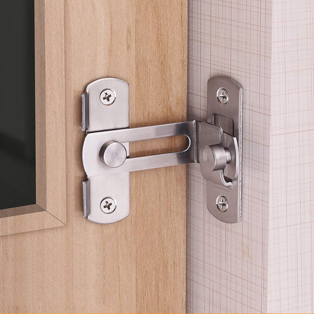 WANLIAN Door Hasp Latch, 90 Degree Right Angle Door Latch Bending Buckle Bolt Sliding Lock