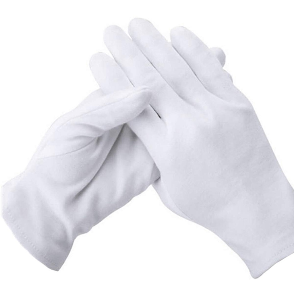 White Gloves,YMWALK 24 Pcs Soft White Cotton Gloves for Coin Jewelry Inspection,Protection