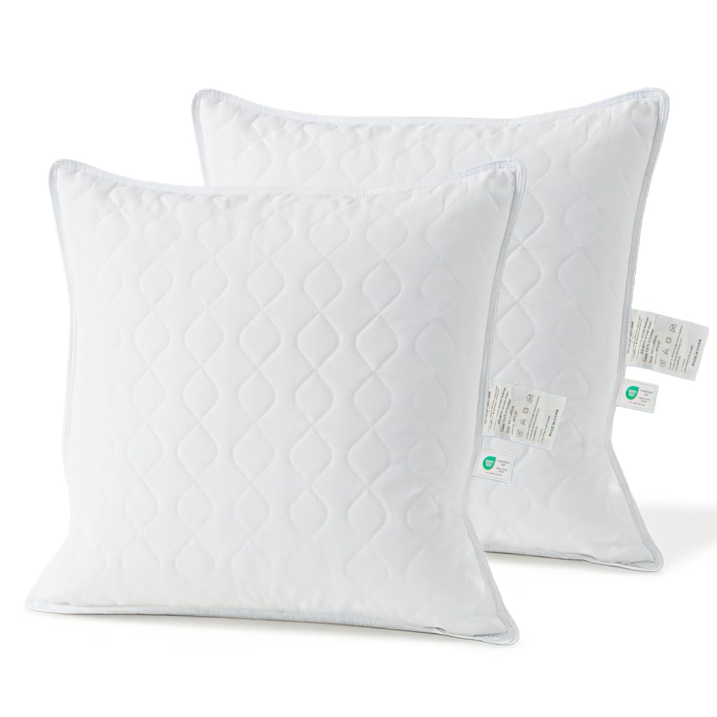 Deodar Goose Feather Down Pillows, Hotel Quality Pillows Fluffy Soft Comfy, Firm Support for