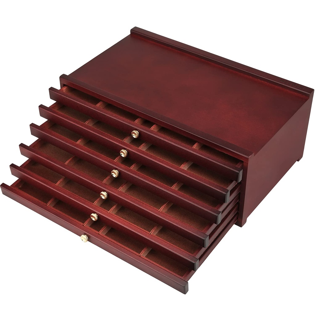 MEEDEN 6-Drawer Beechwood Artist Supply Storage Box, Portable Artist Supply Pencil & Brush