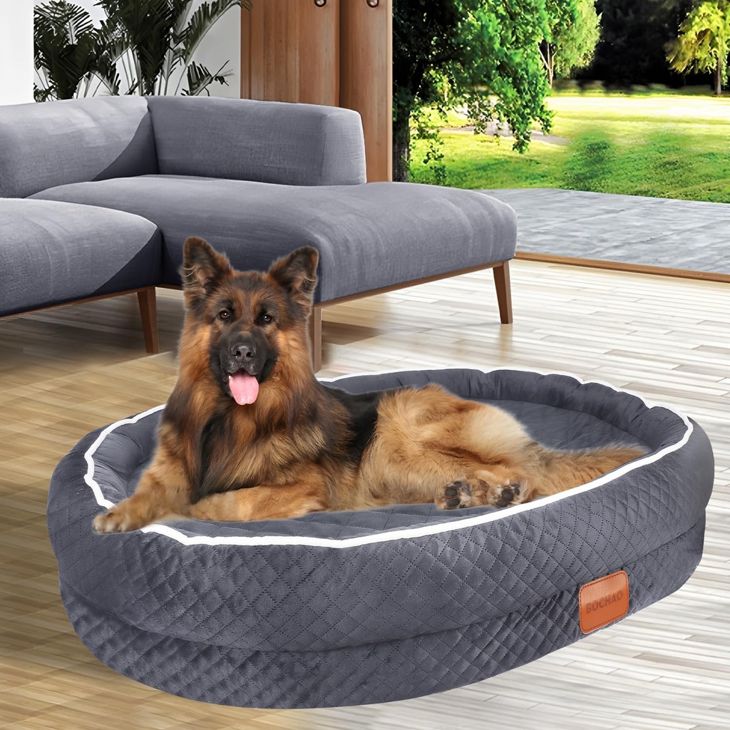 BOCHAO Egg-Shaped Memory Foam Dog Bed,an Orthopedic Dog Sofa Suitable for Small and Medium-