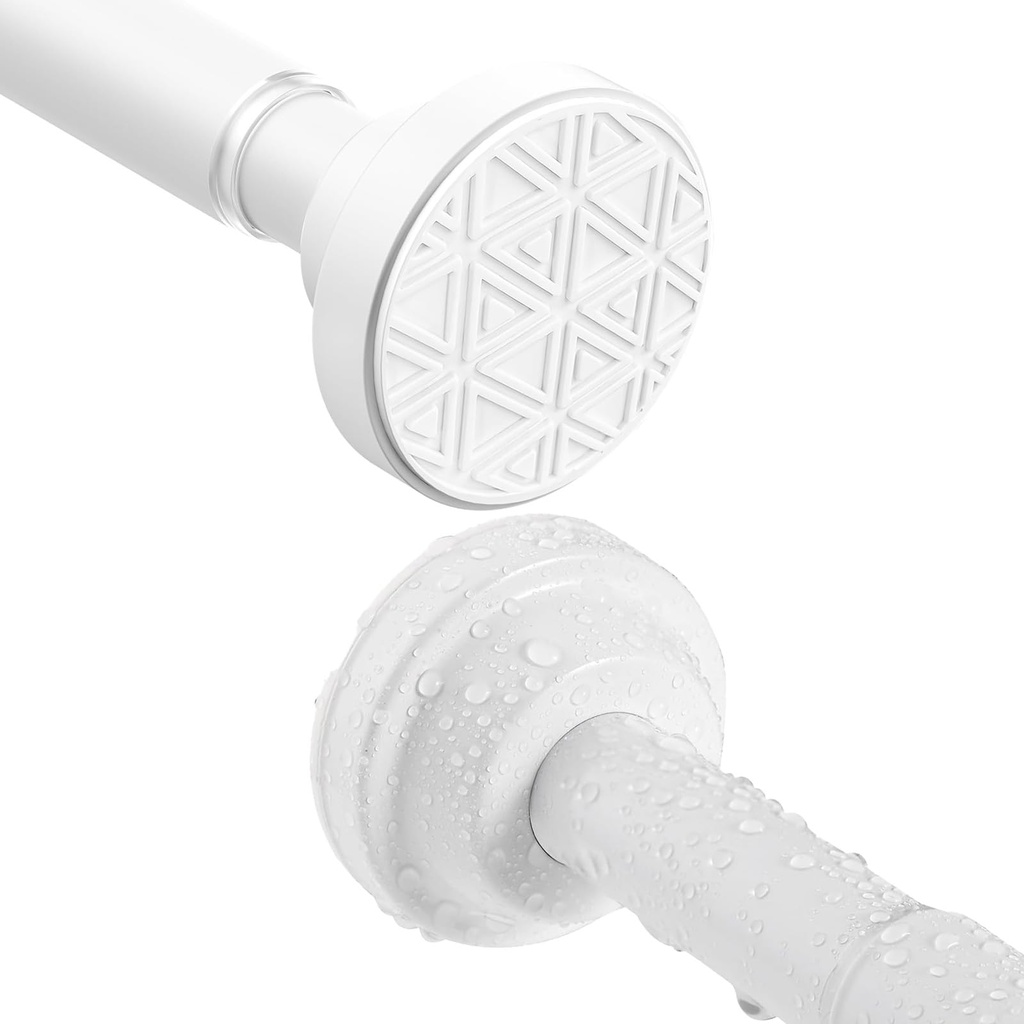 Extendable Shower Curtain Pole 98-290cm(38"-114") Stainless Steel No Drill Curtain Pole