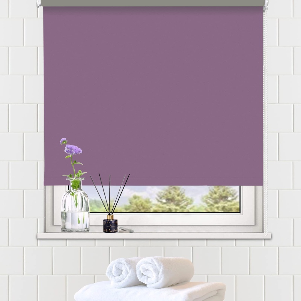 LUCKUP 100% Blackout Waterproof Fabric Window Roller Blind, Thermal Insulated, UV Protection