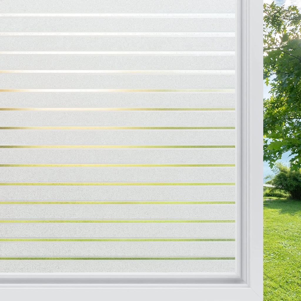 rabbitgoo Window Film Privacy Film for Glass Windows Static Cling 90 x 200 cm, Frosted Privacy