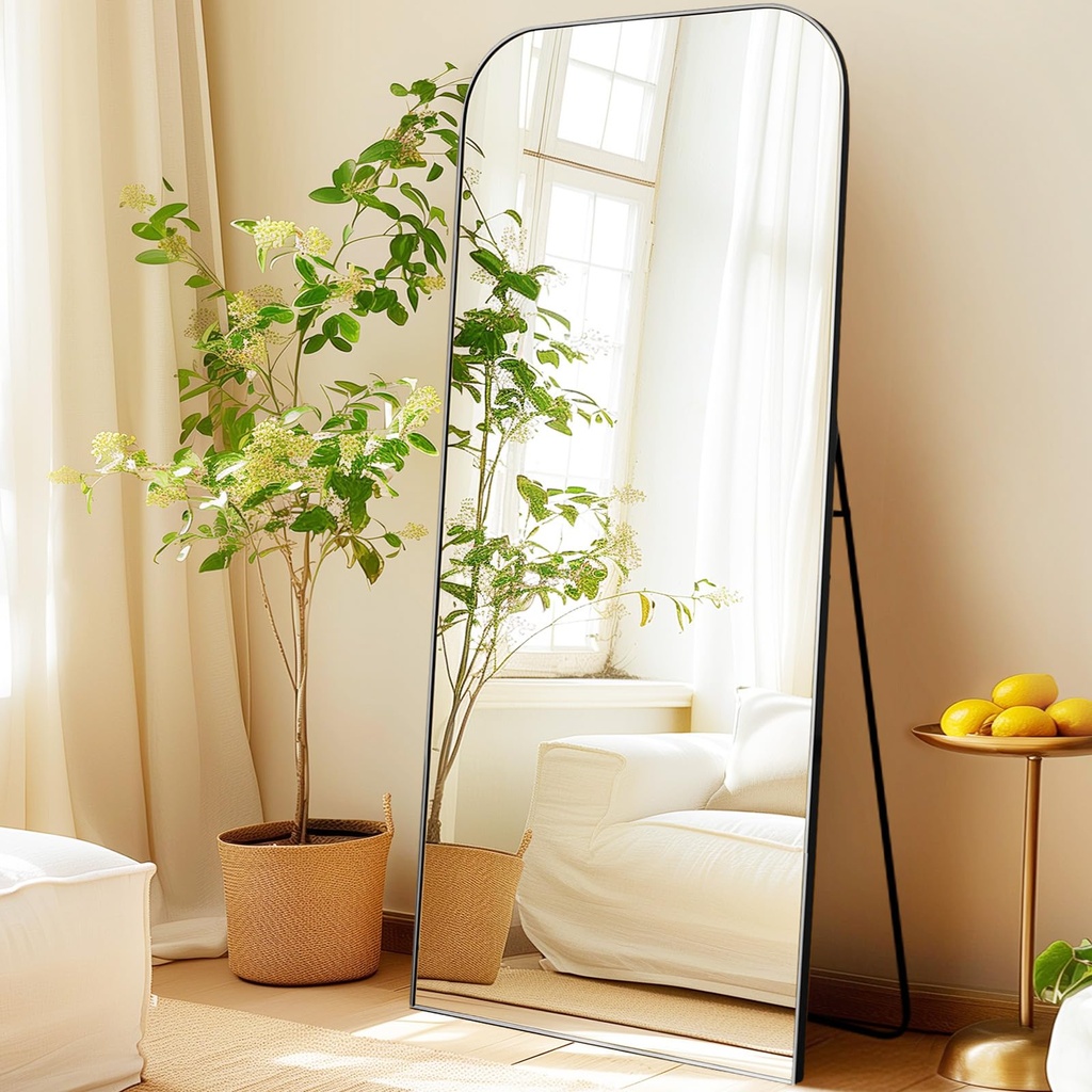 LunaMirror Oversized Full Length Mirrors Large Free Standing Floor Mirror Full Body Wall Mount