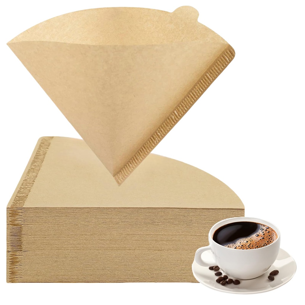 100PCS Coffee Filters, Disposable Cone Filter Papers Size 02 for Coffee Dripper & Pour Over,