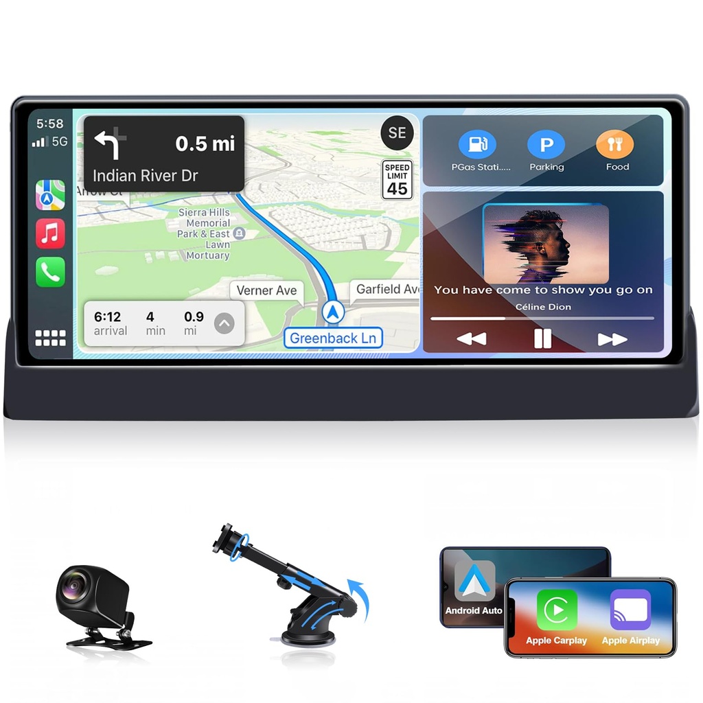 Unique Bracket Limited Time 10.26" Carplay Screen for Car with Apple Carplay