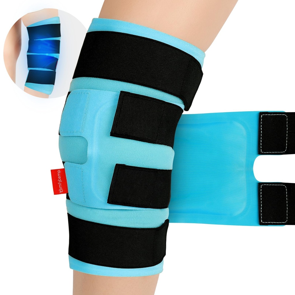 Comfytemp XXL Full Coverage Knee Ice Pack Wrap, Large Ice Pack for Knee Comfort, Reusable