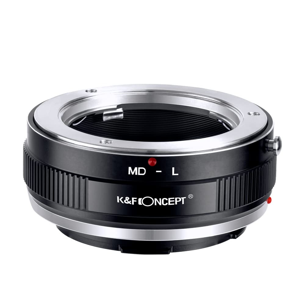 K&F CONCEPT MD to L Mount Adapter, Manual Focus Adapter Compatible with Minolta Rokkor 