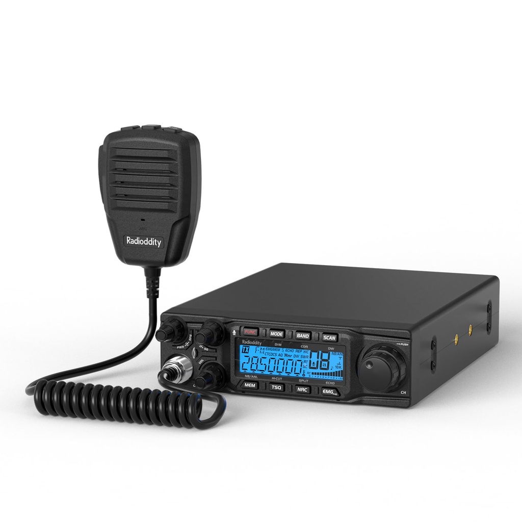 Radioddity QT80 10 Meter Radio, 80W High Power Amateur Ham Radio, SSB/AM/FM/PA Mobile 