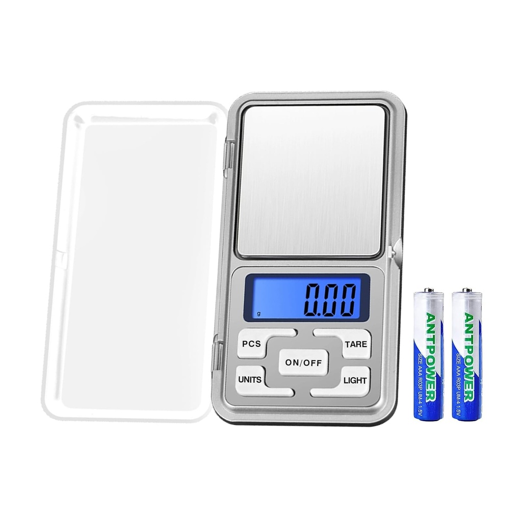 Digital Pocket Scale, 500g Capacity High Precision Balance of 0.01g, Mini Electronic 