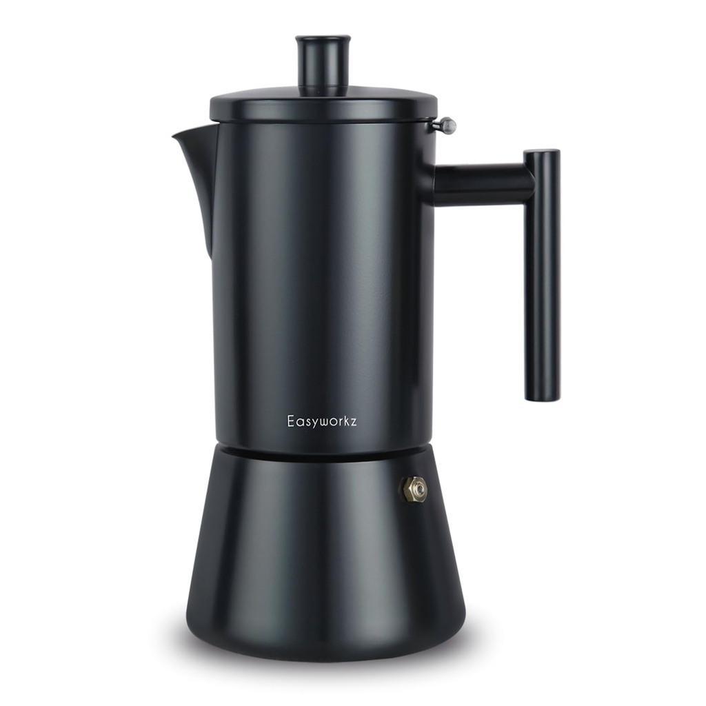 Easyworkz Diego Stovetop Espresso Maker Stainless Steel Italian Coffee Machine Maker 