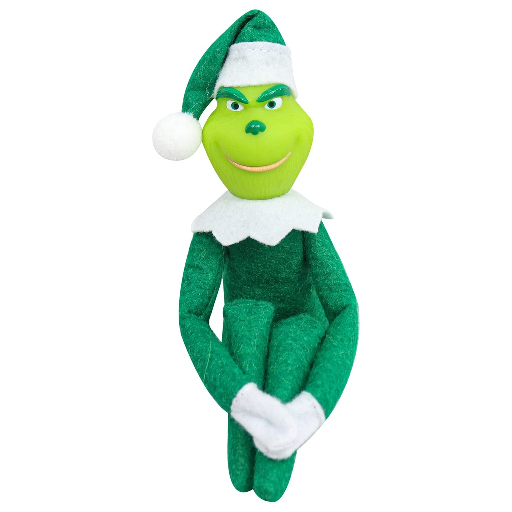 Green Monster Doll Christmas Suffed Plush Toy Red Green Monster Elf Ornament for Xmas Home