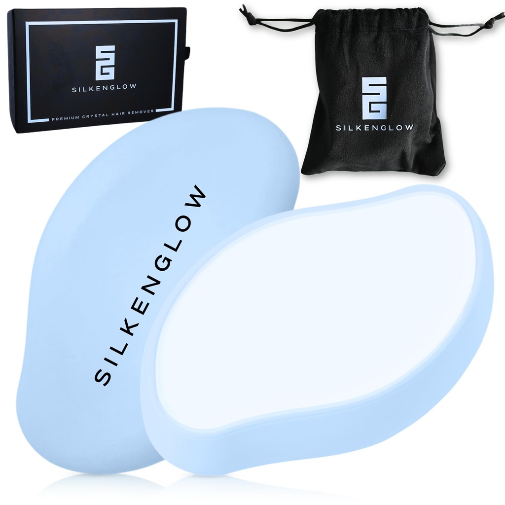 Silken Glow Premium Crystal Hair Remover - Painless Hair Removal Device for Women & Men