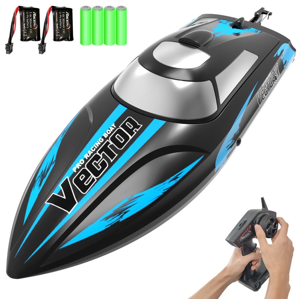 VOLANTEXRC RC Boat Remote Control Boat for Pools and Lakes, 20+ mph Self Righting Racing Boat