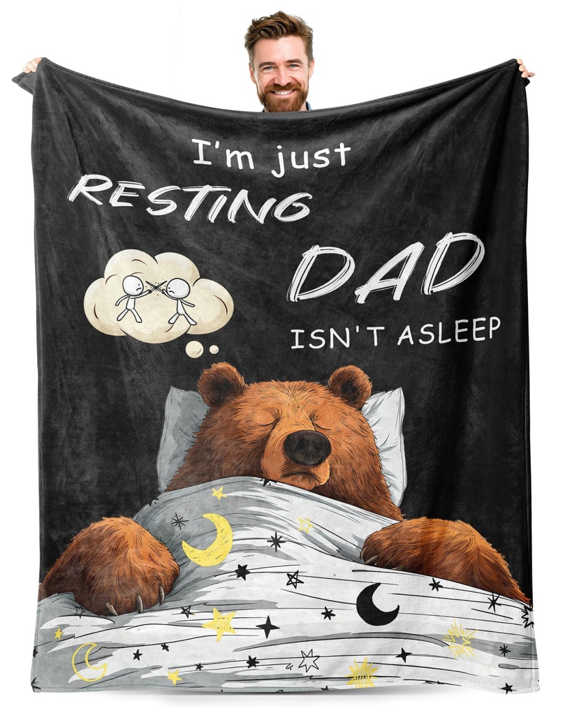 PUYTG Grandpa Birthday Gifts from Grandkids 50 x60 Inch Thoughtful Soft Letter Throw Blanke