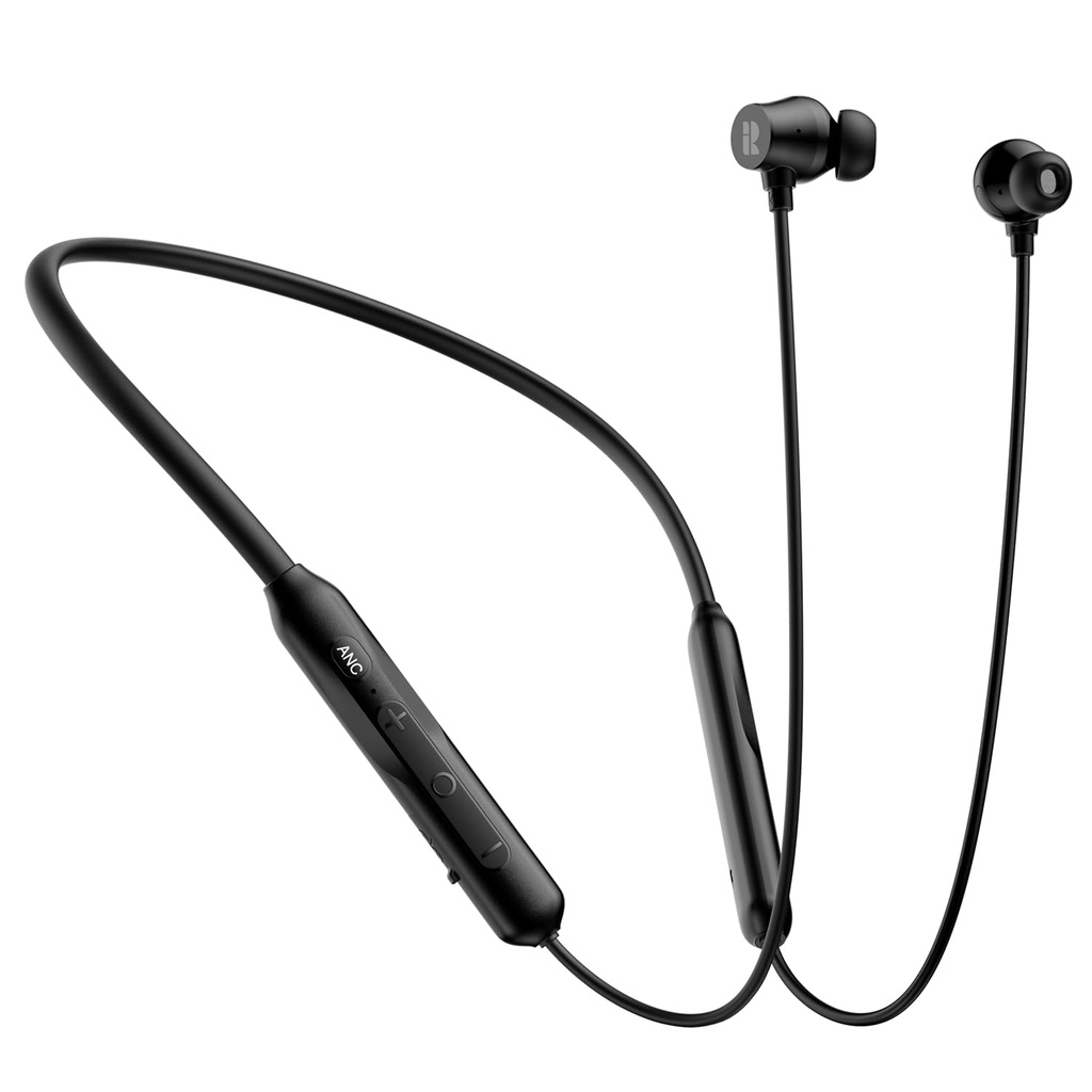 Rythflo Active Noise Cancelling Headphones, 60Hrs Playtime, Wireless In Ear Neckband Bluetooth