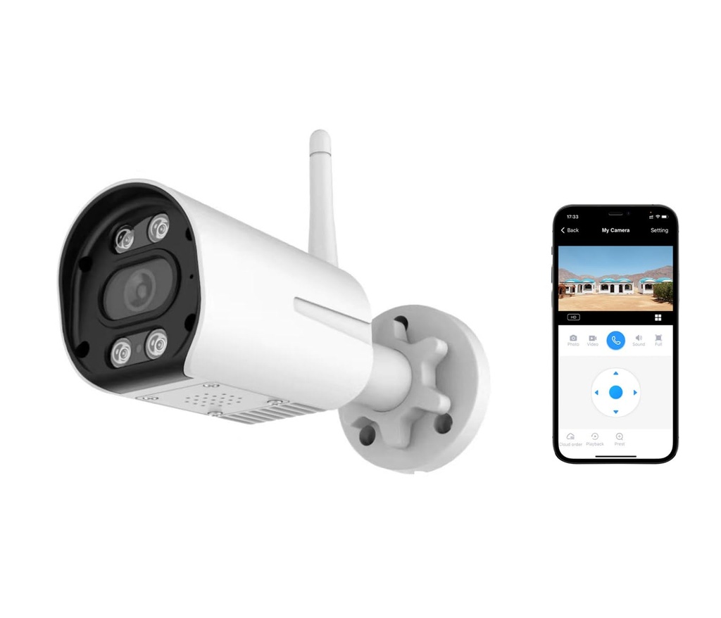 SECUEYE 1920P Security Camera WiFi 10x Digital Zoom Day Night Vision Motion Detection Metal