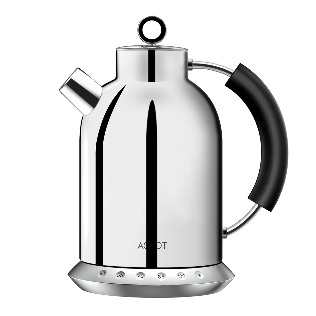 ASCOT Electric Kettle with 5 Variable Presets, Electric Tea Kettle & Coffee Kettle, 100% Sta