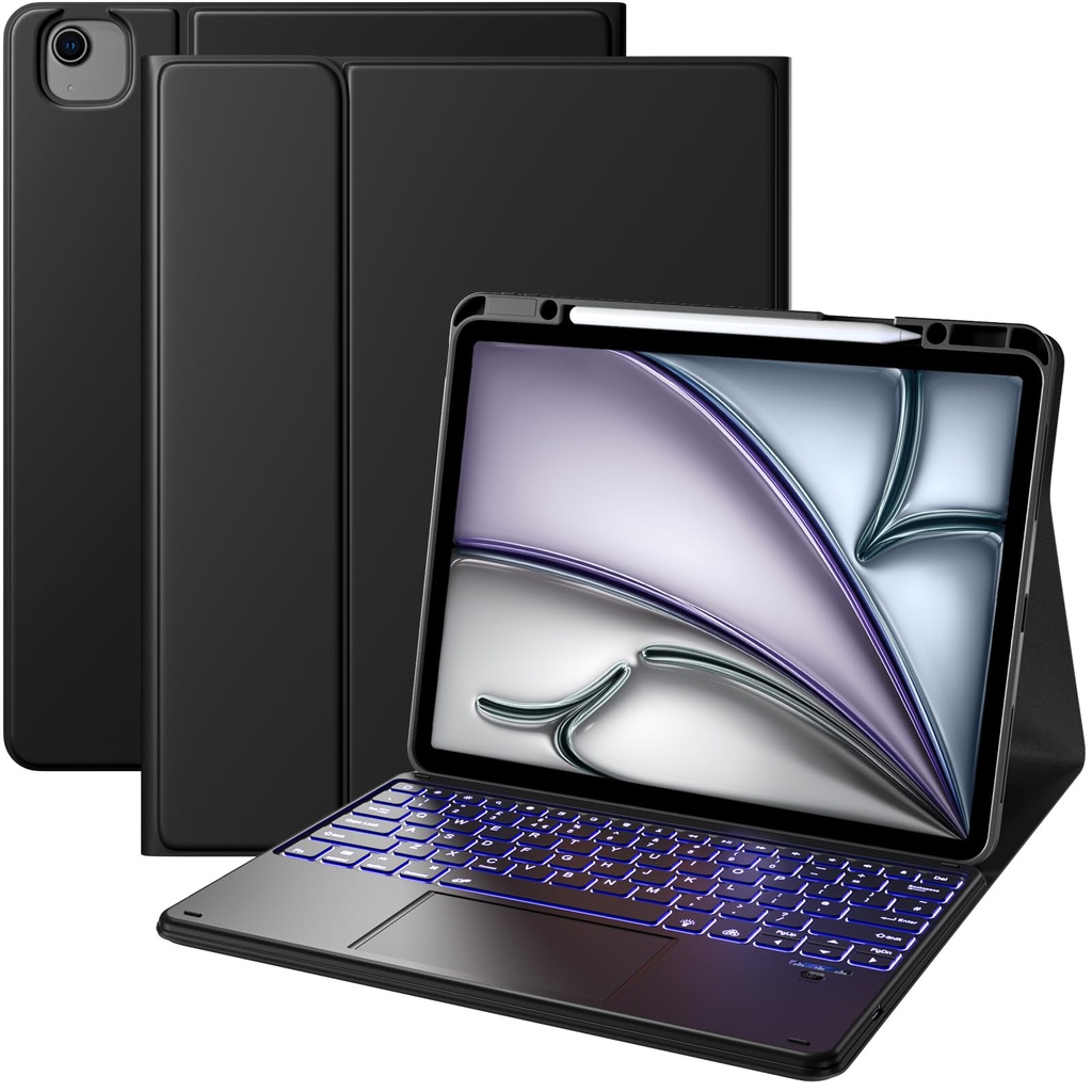 Vobafe Case with Keyboard for iPad Air 13 Inch 2026 M4/2025 M3/2024 M2, iPad Pro 12.9 (3.4.5