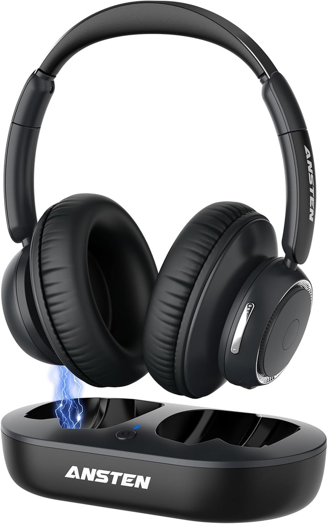 ANSTEN Wireless Headphones for TV Listening, TV Headphones Wireless with Charging Dock, Plug