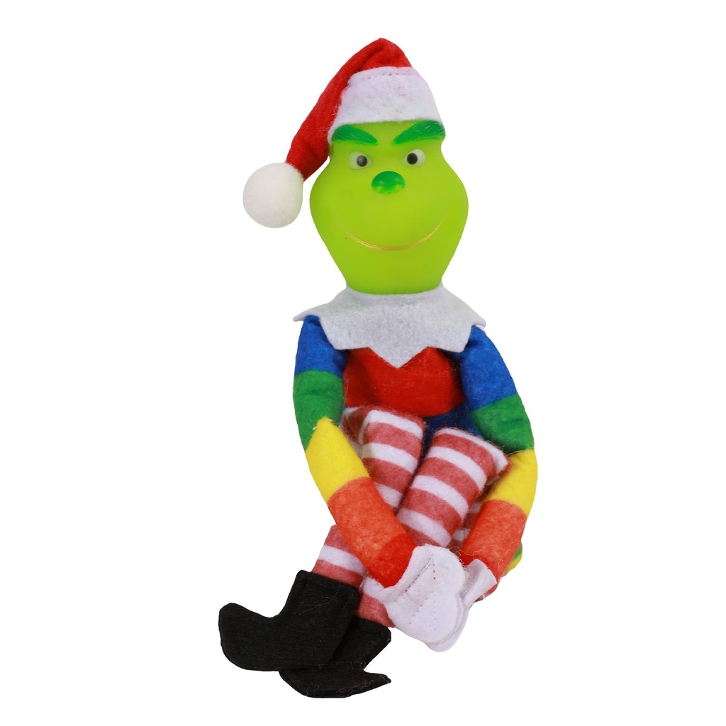 Green Monster Doll Christmas Suffed Plush Toy Red Green Monster Elf Ornament for Xmas Home D