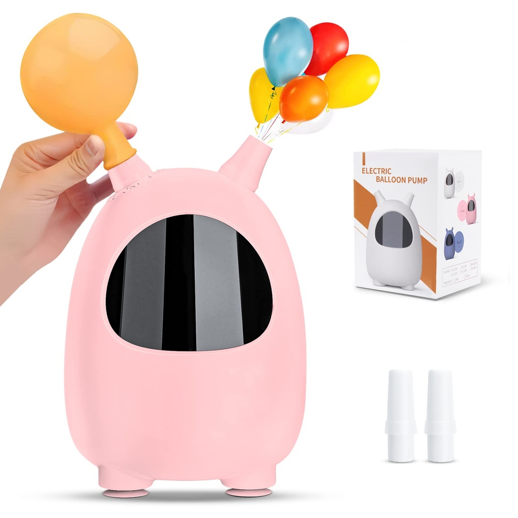 Balloon Pump Electric, Portable Dual Nozzle Balloon Blower Machine, Electric Balloon Inflat