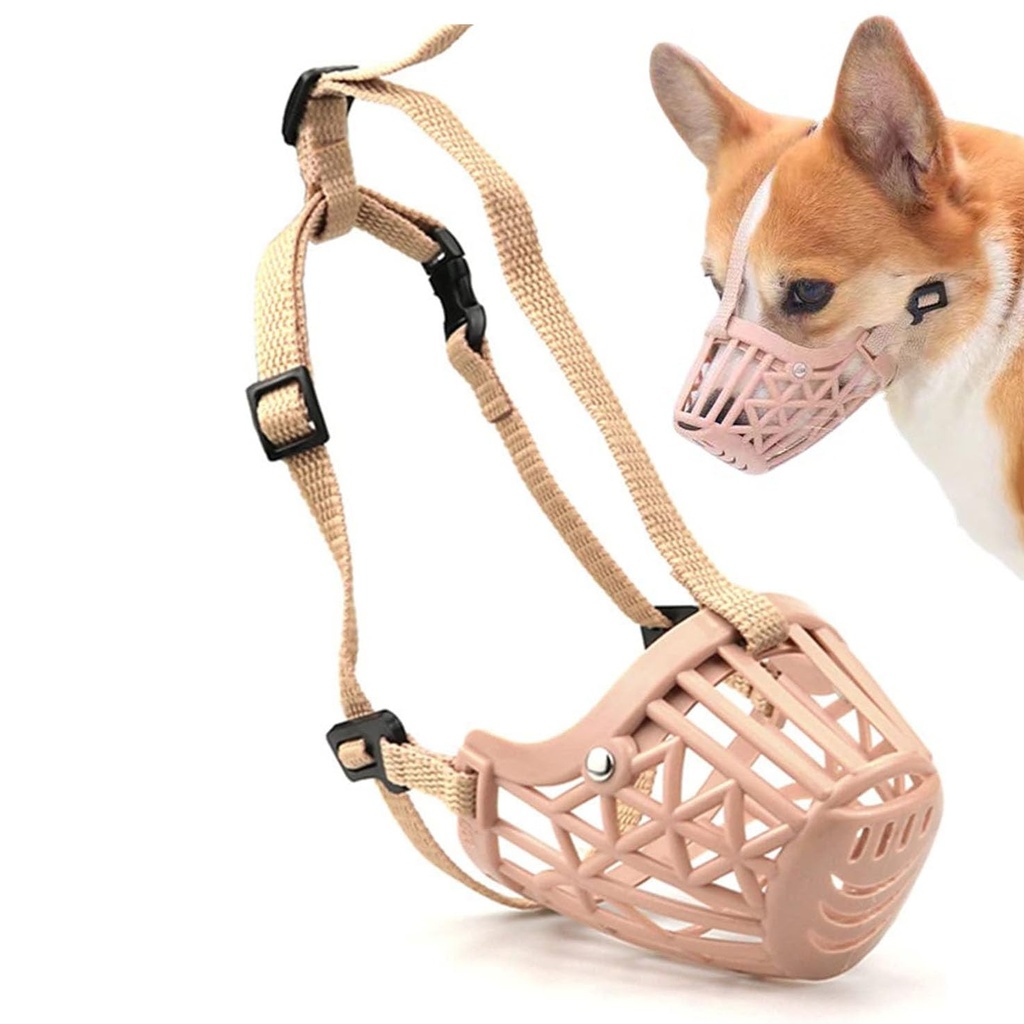 Dog Muzzle, Humane Design Breathable Doggy Panting and Drinking Adjustable, Padded, Puppy T