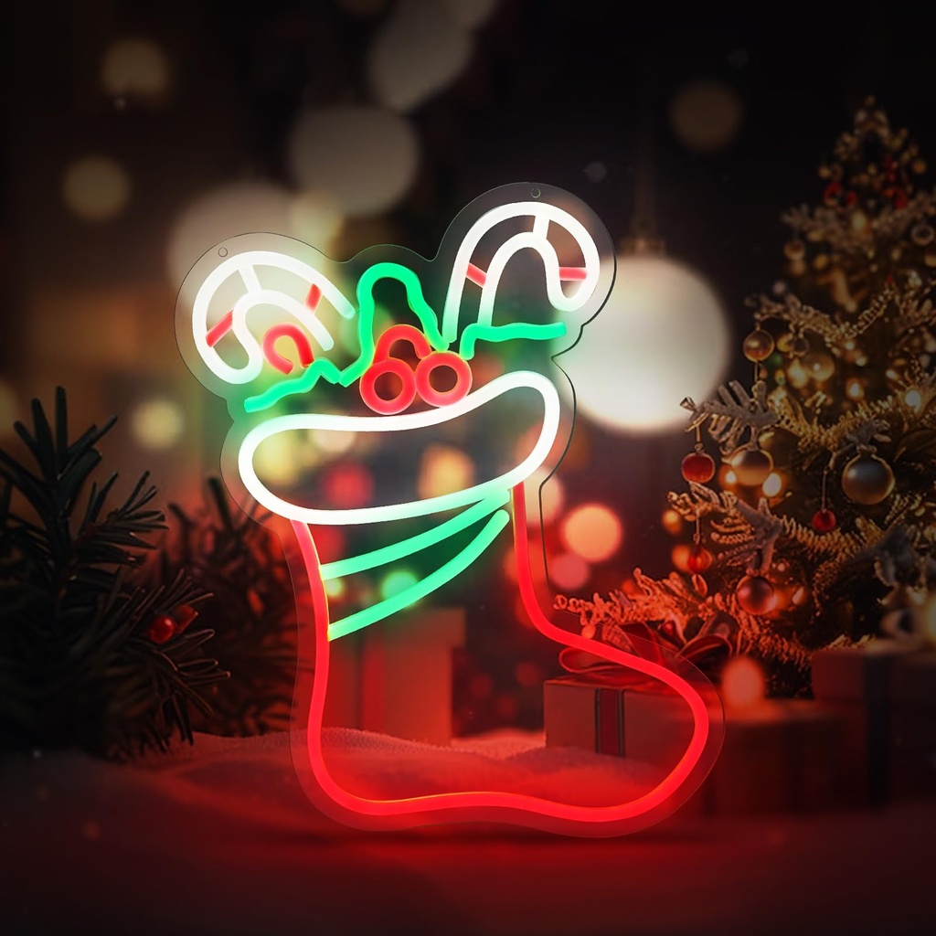 WingFly Christmas Neon Signs, Christmas Led Neon Light for Wall Decor, Christmas Neon Sign