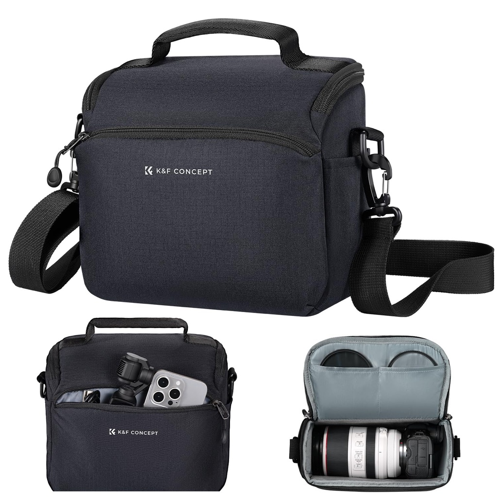 K&F CONCEPT Camera Sling Bag Small Crossbody Camera Case DSLR/Mirrorless Compact Shoulder