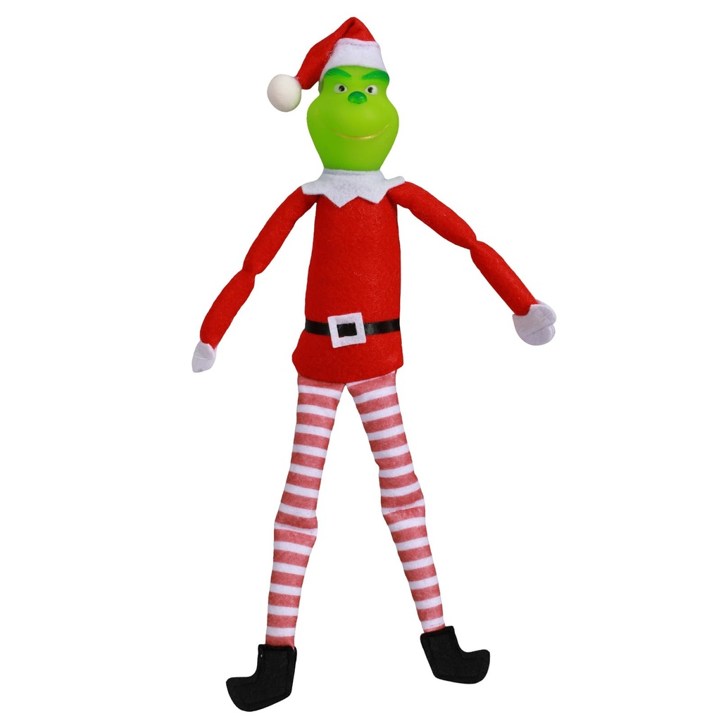 Green Monster Doll Christmas Suffed Plush Toy Red Green Monster Elf Ornament for Xmas Home