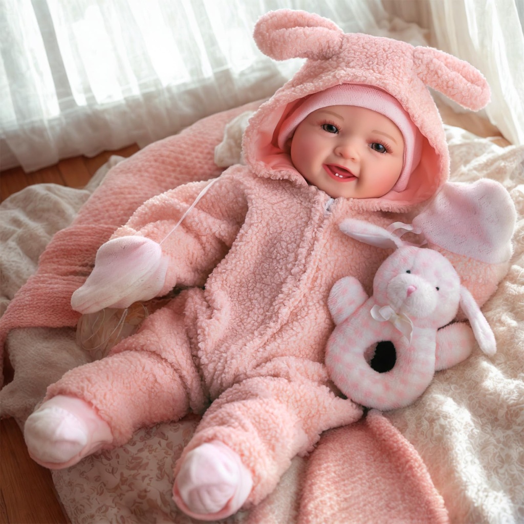 BABESIDE 17inch Baby Doll - Realistic Reborn Doll with Soft Cloth Body - Newborn Babies Wear