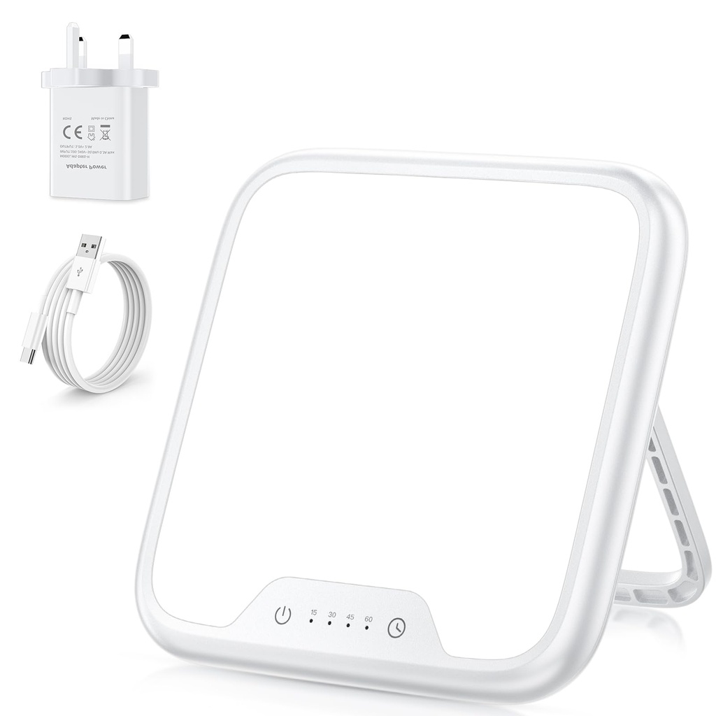 VTHW SAD Lamp 10,000 Lux, Daylight Lamp with Memory Function & 4 Timer Settings