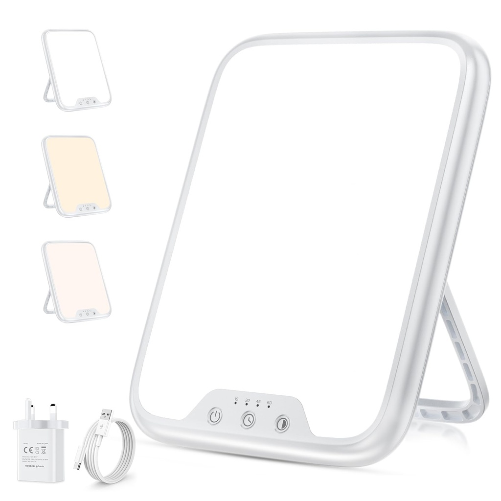 VTHW Sad Lamp, 10000LUX Light Therapy Lamp for Depression LED UV Free Spectrum