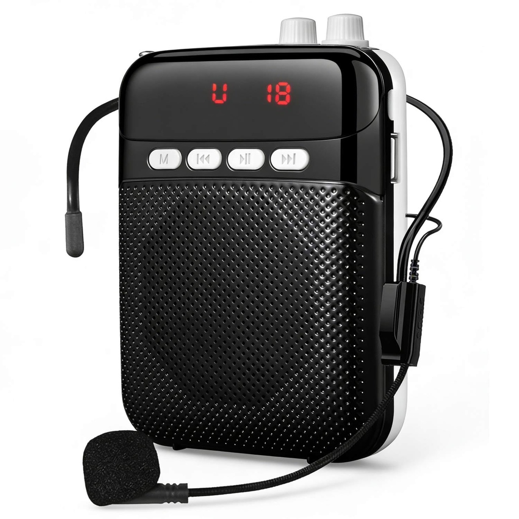 Portable Voice Amplifier for Teachers with Bluetooth,2400mAh Rechargeable Personal Amplifier