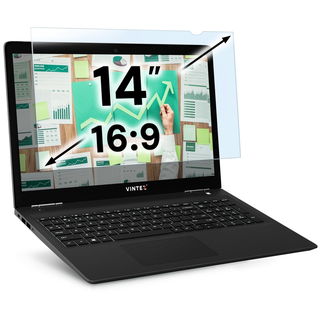 VINTEZ 27 inch Blue Light Blocking Screen Protector Panel for 16:9 Widescreen Computer
