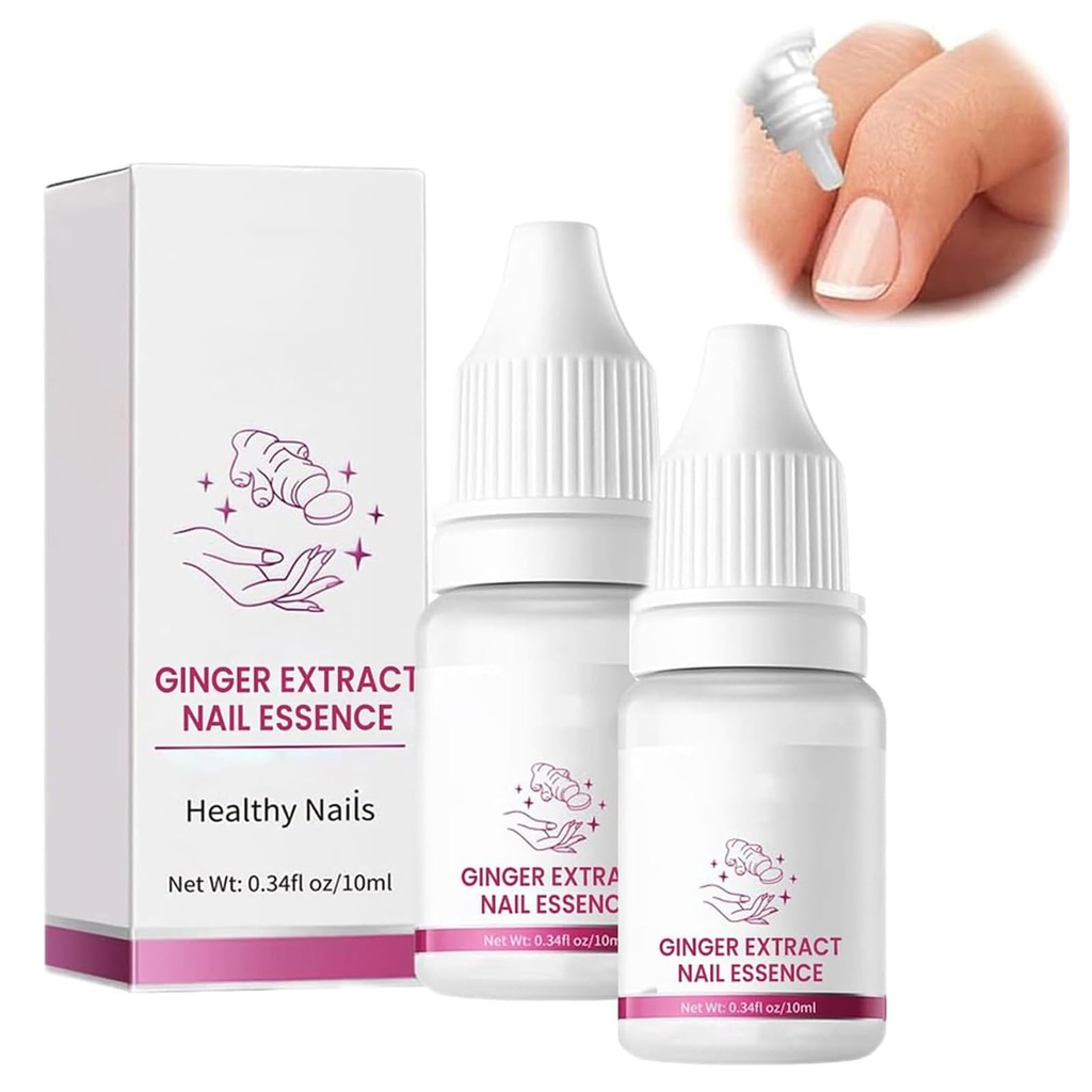 2Pcs Ginger Nail Essence,Ginger Extracinail Essence,Ginger Nail Growth Serum,Enriched with