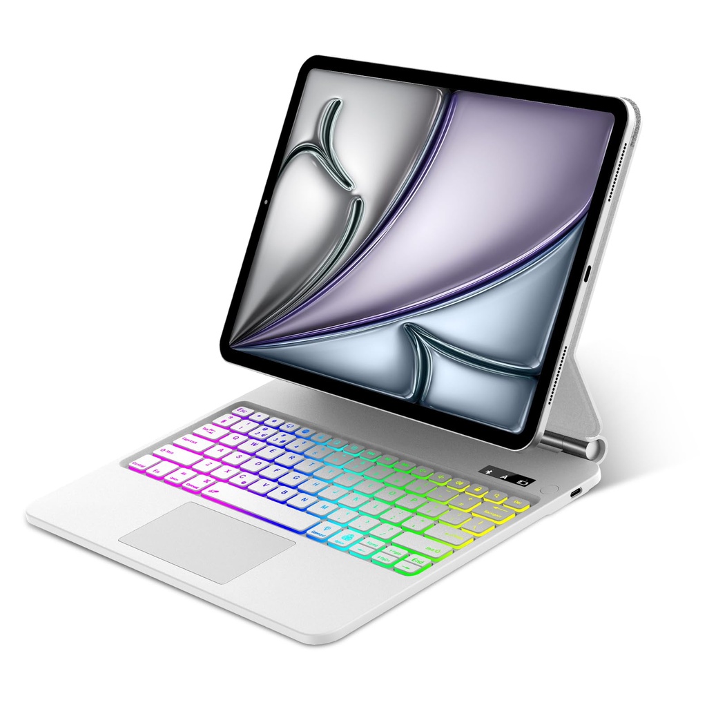 IVEOPPE Magic Case for iPad Air 13 Inch M2 2024/ M3 2025, Keyboard for iPad Pro 12.9 2022/20
