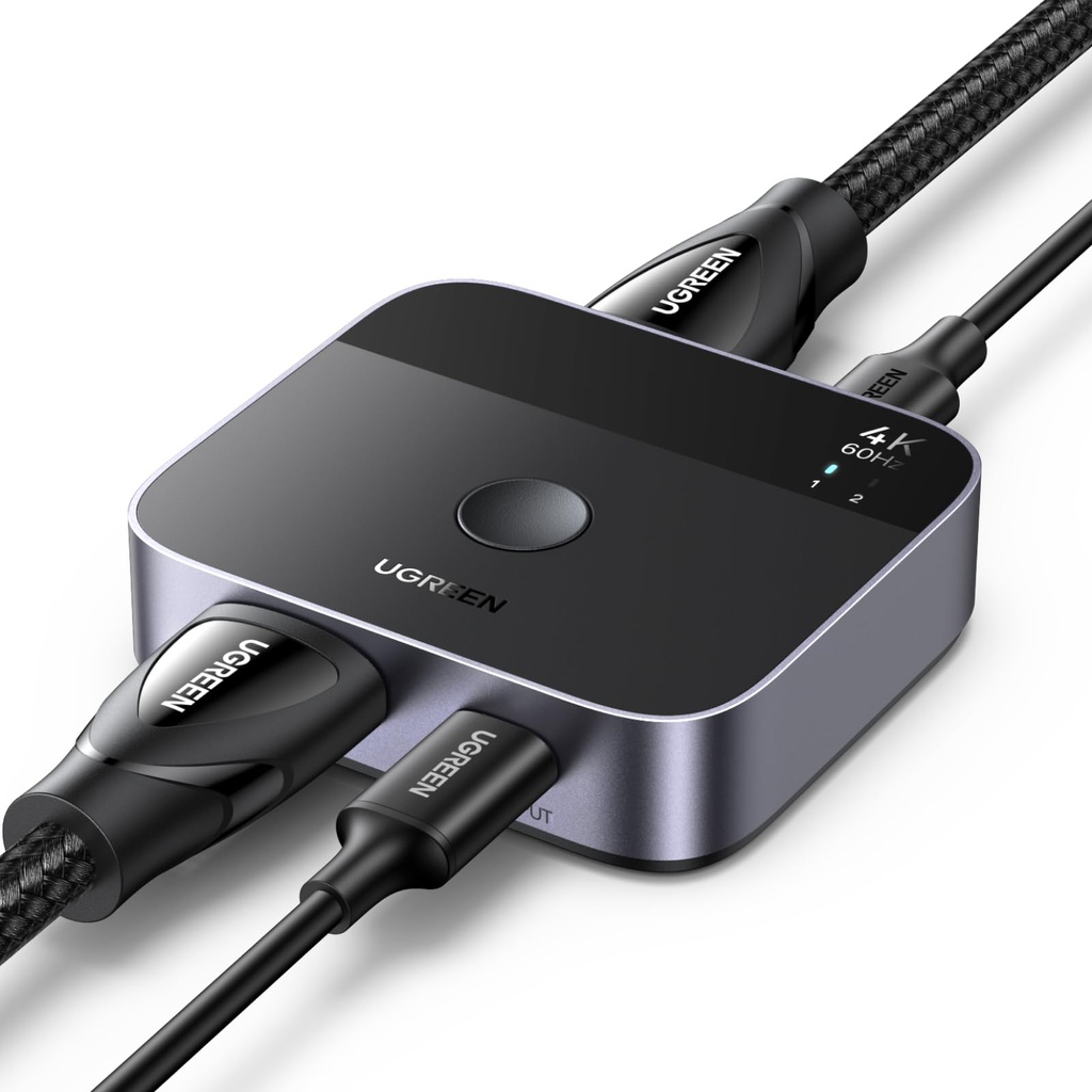 UGREEN HDMI Switch [ USB C & HDMI Input ] Support 4K@60Hz HDR 3D HDCP 2.2, Aluminum hdmi
