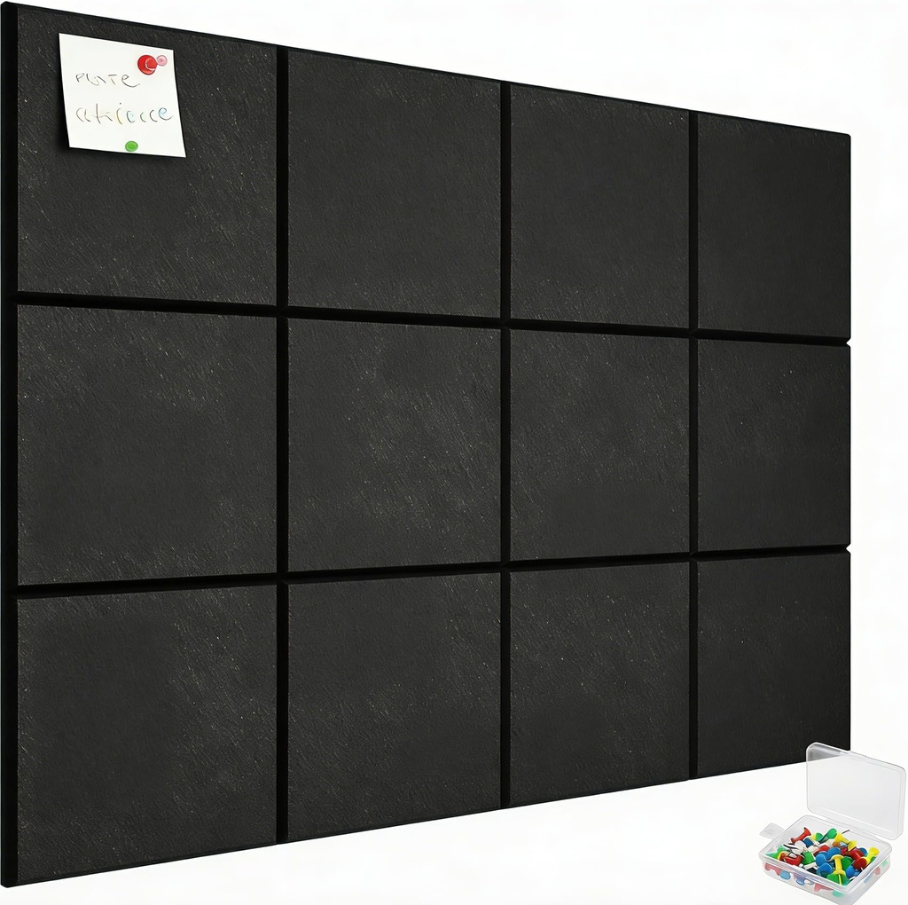 Uoisaiko Large Pin Board: 120x90cm Decorative Cork Board Vision Board with Self-Adhesive Ta
