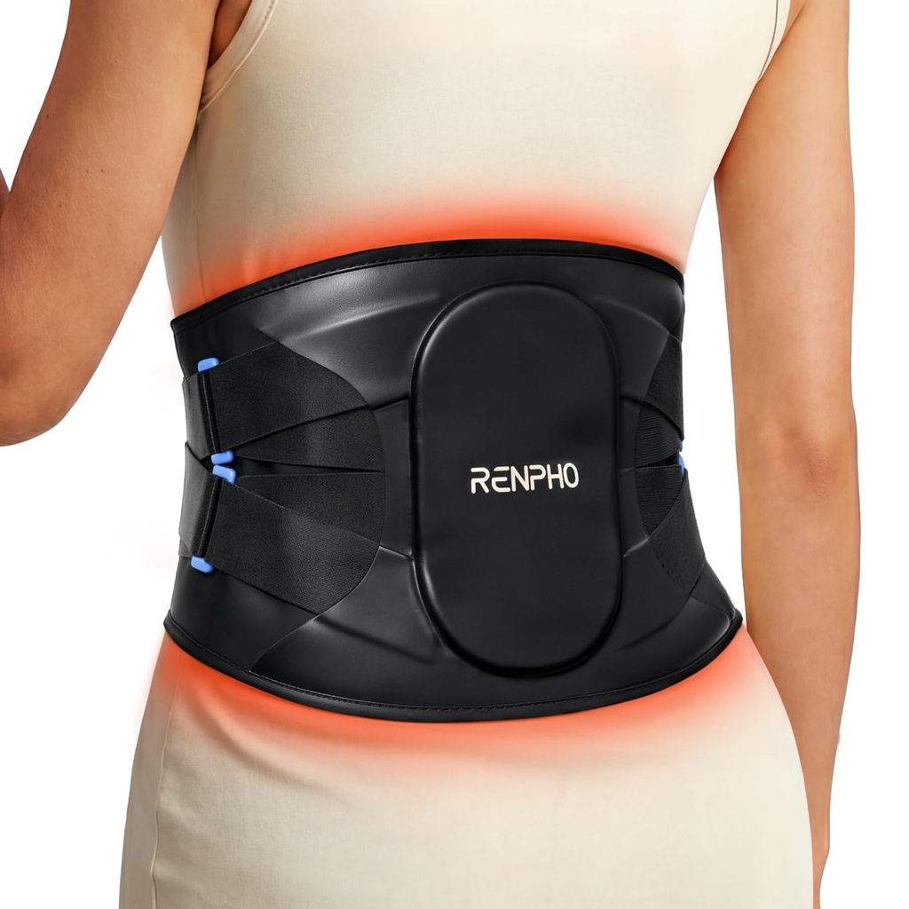 RENPHO Cordless Heating Pad for Back & Period Pain Relief, Birthday Gifts for Women Men Her