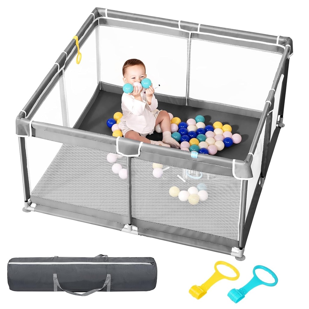 derimkcoa Baby Playpen,Large Play Pen Babies and Toddlers Safety Baby Fence, Indoor & Outdo