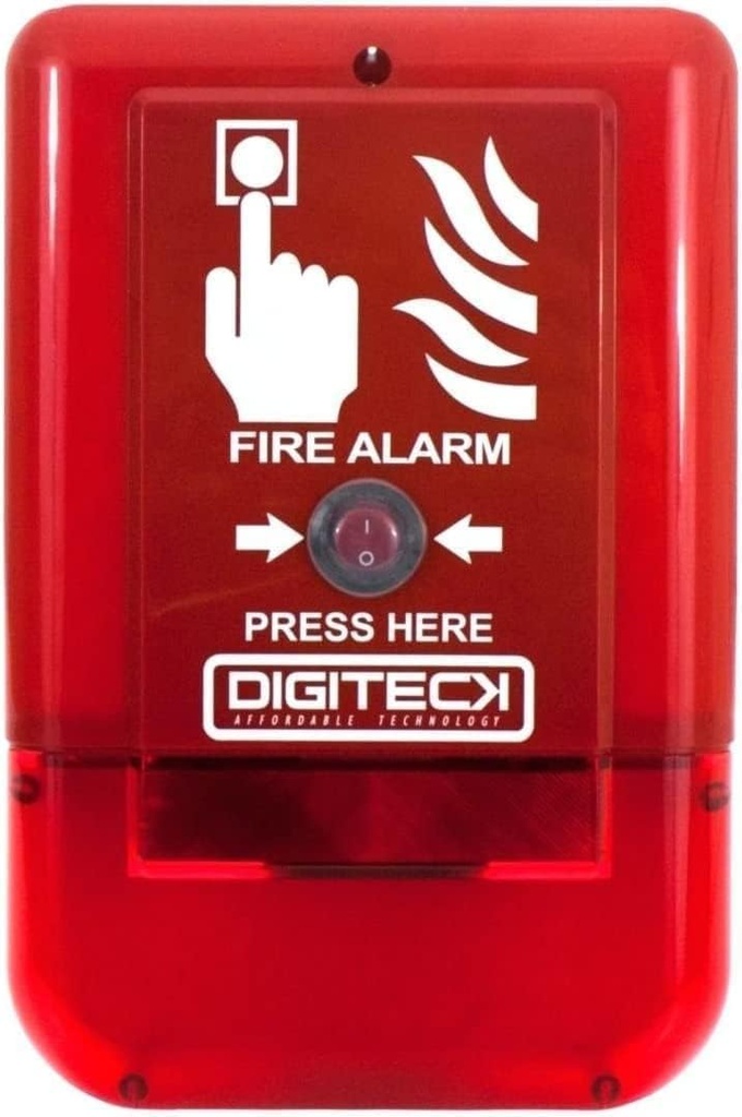 DIGITECK Plug & Play Site Alert Battery Operated Interlinkable Fire Alarm System LED Strobe