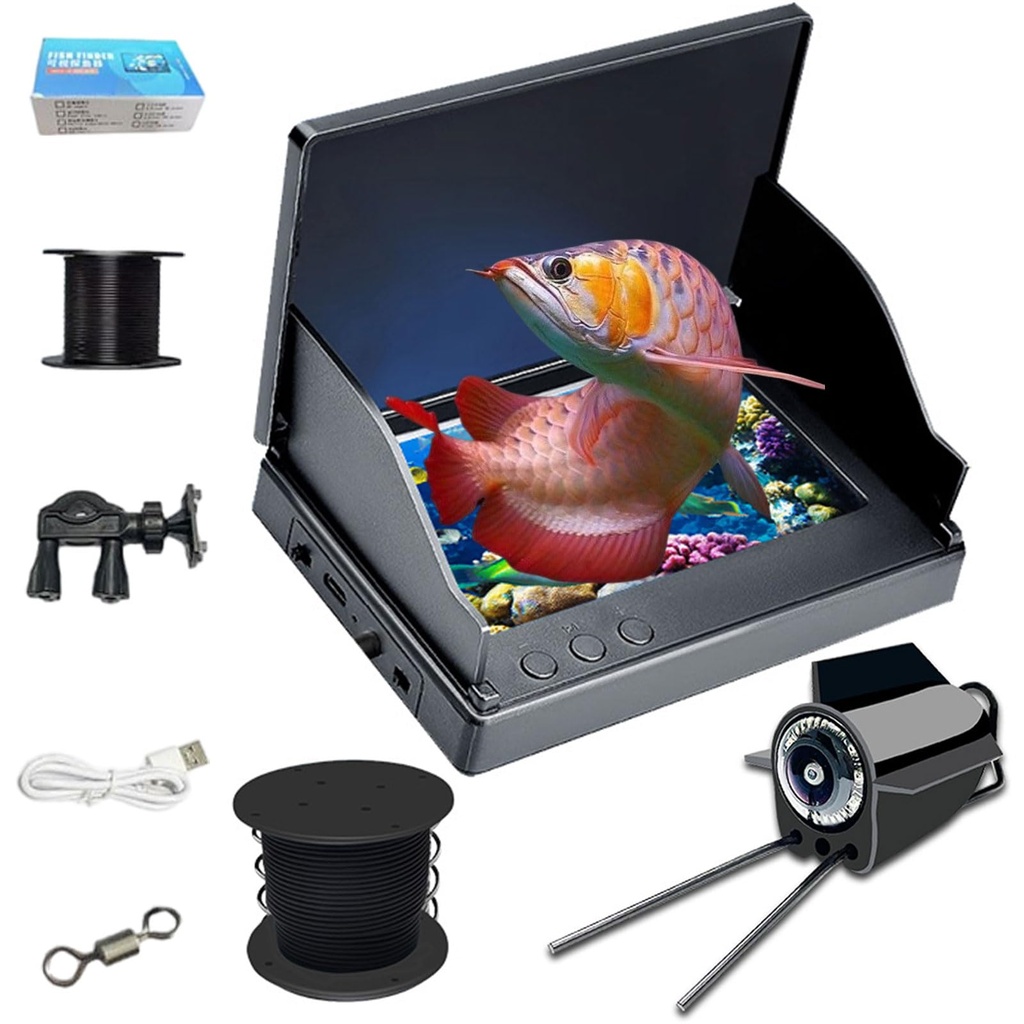 Underwater Fishing Camera Fish Finder Camera,4.3 inch IPS Screen, IP68 Waterproof Fishing Ca
