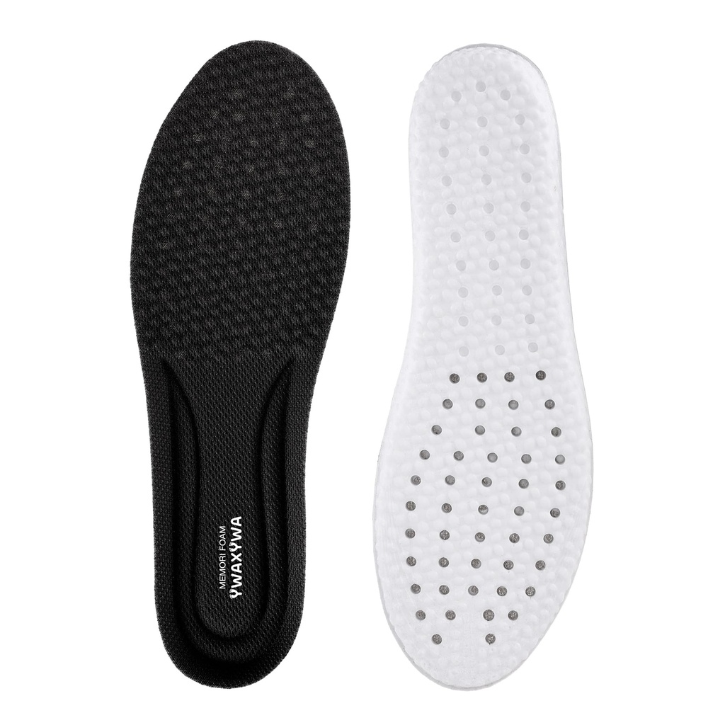 Memory Foam Insoles with Arch Support, Breathable Shock Absorbing Massage Shoe Inserts for